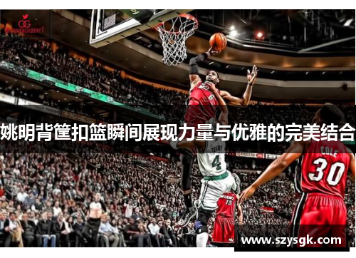 姚明背筐扣篮瞬间展现力量与优雅的完美结合